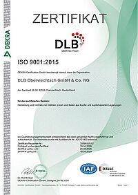 Zertifikat ISO 9001 2015