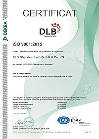 Certificat ISO 9001 2015